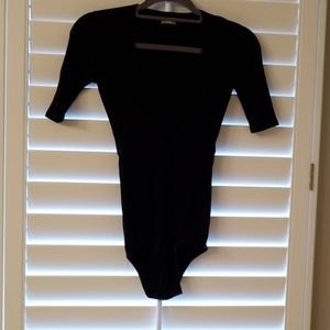 Reformation deep v body suit